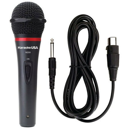 - Karaoke USA M200 Professional Microphone With Durable Metal Case And Grill (Removable Cord)