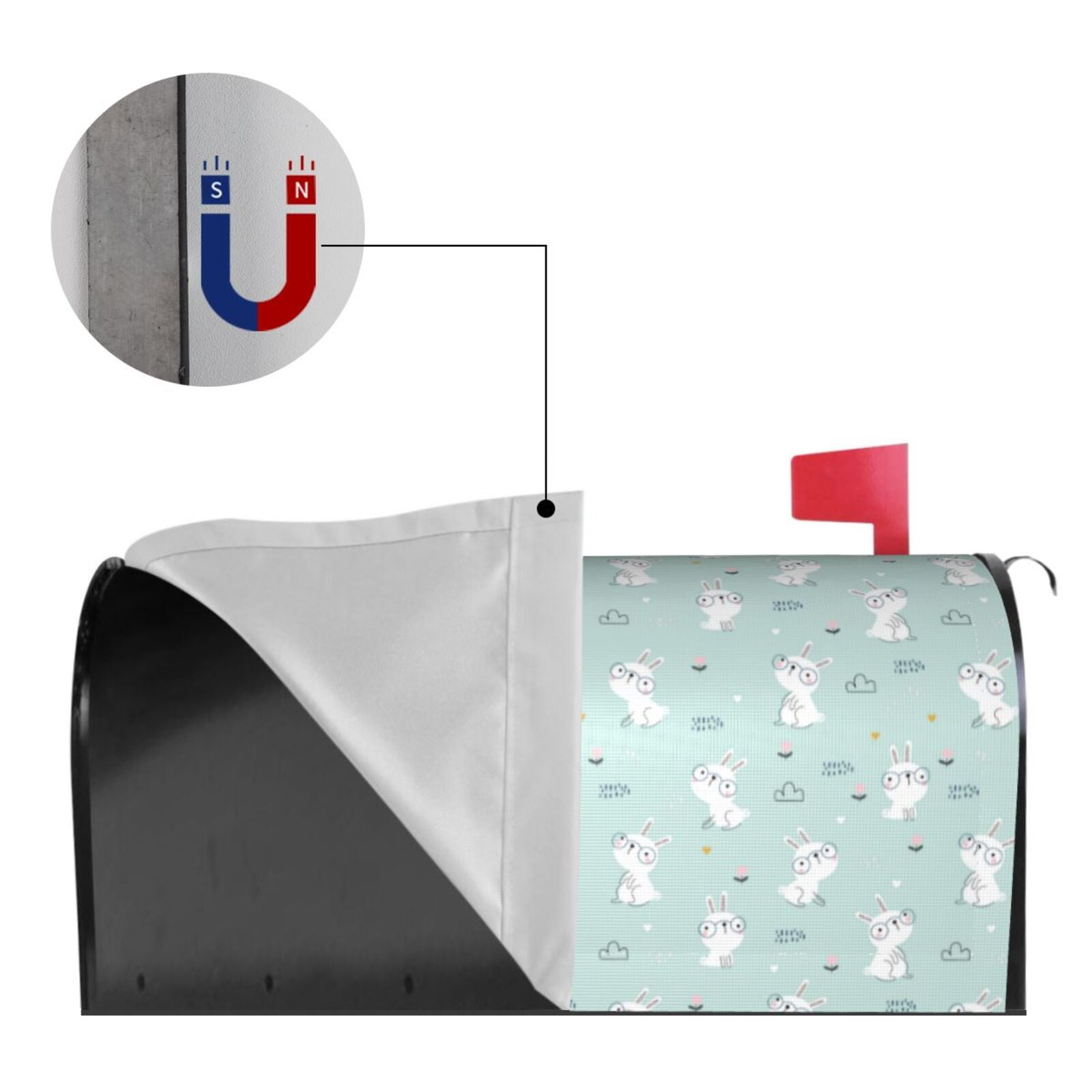 Kdxio Magnetic Mailbox Cover 25.5x21 in Mailbox Cover Outdoor Decoration Holiday Mailbox Covers for Home Garden Yard-25.5x21 in