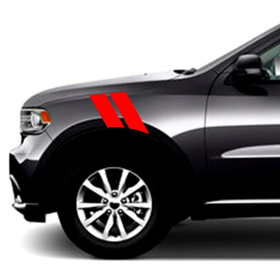 Clausen's World 4" Fender Hash Bar Marks vinyl Racing Stripes Decals - Compatible with Dodge Durango