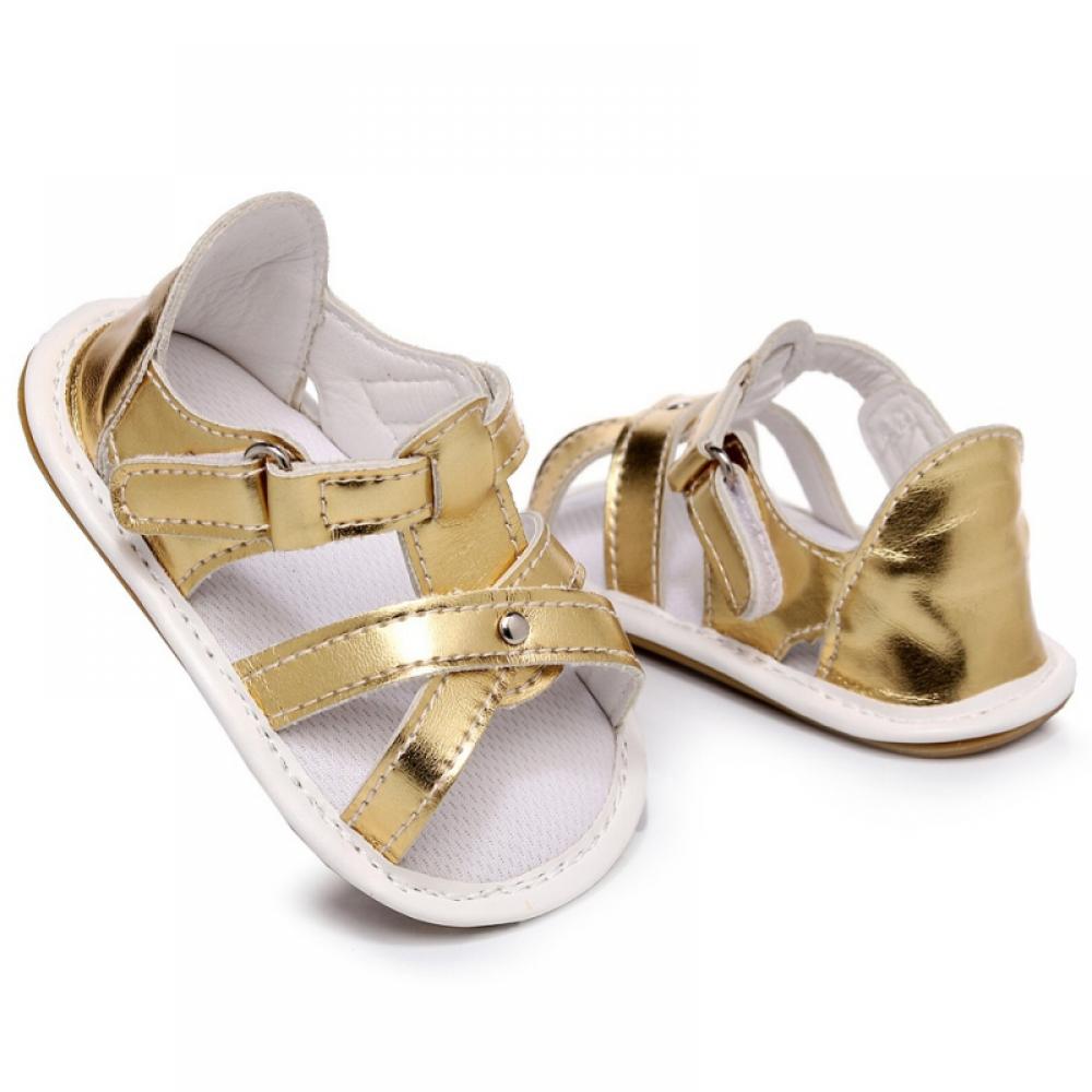 Infant Baby Girl Boy Sandals Summer Shoes,Outdoor First Walker Toddler Girls Shoes Beach Shoes,Toddler PU Cross Strap Anit-slip Soft Sole Flats Prewalker Crib Shoes for Baby Girls Boy 0-24Month - image 3 of 7