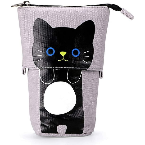 Telescopic Pencil Pouch Standing Pen Holder Cute Pencil Bags Stand Up