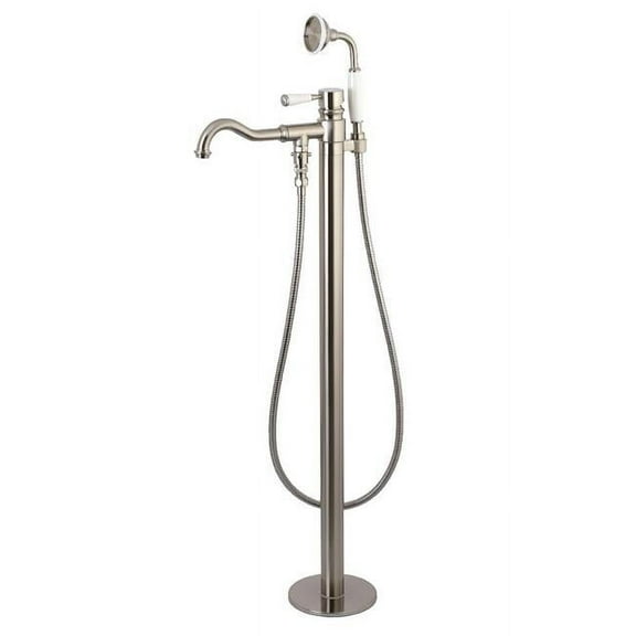 Kingston Brass Freestanding Tub Faucet, Brushed Nickel, Freestanding KS7138DPL