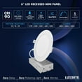 thumbnail image 7 of LUXRITE 6 Inch Canless Spotlight LED Recessed Light 5CCT Dimmable 800/1050/1250 Lumens CRI 90 10W/13W/15W ETL 24 Pack, 7 of 7