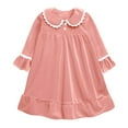 thumbnail image 1 of XASZHN Robe de Bain à Manches Longues en Velours pour Filles Robe de Princesse pour Enfants Vêtements de Bébé Rose 2-3 Ans, 1 of 3