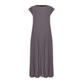 thumbnail image 6 of Atogsazn Maxi Dresses for Women Casual Loose Flowy Sundress Round Neck Sleeveless Pleated Long Dress Plus Size Summer Dresses Gray L on Clearance, 6 of 6