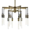 thumbnail image 4 of Industrial Country Farm Beach House Living Lounge Kitchen Room Chandelier Pendant Ceiling Light Fixture, Metal Steel, Gold, 4 of 5