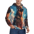 thumbnail image 2 of Balery Colorful Cloud Shepherd Dog Pattern Mens Hoodie Kangaroo Pocket Hoodie Pullover Hooded Sweatshirt Ideal for Daily Wear Travel and Home-3X-Large, 2 of 7