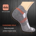 thumbnail image 5 of CAILDANL Mens Athletic Ankle Socks Moisture Wicking Cushion Running Low Cut Sock 6 Pack, 5 of 7