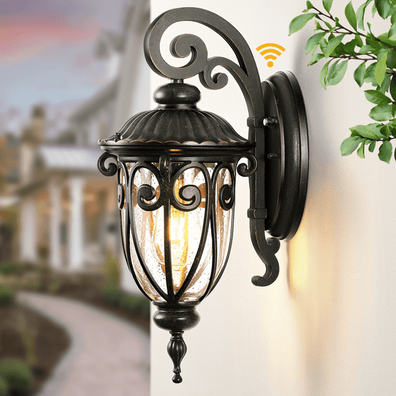 VIANIS Dusk to Dawn Porch Lights Outdoor, Outdoor Wall Lights Oil Rubbed Bronze, Waterproof Outside Lights for House, Outdoor Lights for House, Entryway, Porch, Garage, Anti-Rust, Vintage Style