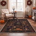 thumbnail image 2 of GENIMO 5'x7' Halloween Area Rug for Living Room, Washable Non Slip Soft Vintage Witch Indoor Rug for Bedroom Dining Room Home Office, Vintage Black, 2 of 6