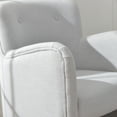thumbnail image 3 of 24" Wide Modern Dining Chair Performance Fabric Upholstered Dining Armchair for Kitchen Dining Room Living Room (Light Gray), 3 of 11