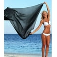 thumbnail image 5 of Triani Beach Cover Up Wraps,Women Swimsuit Cover Up,Bikini Bathing Swimsuit Wrap Skirts for Vacation,Solid Color Printed Beach Swimwear Chiffon,Black, 5 of 9