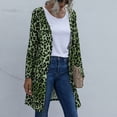 thumbnail image 2 of Moda Mujer Invierno Estampado de Leopardo Botones Manga Larga Cárdigan Blusa Abrigo Odeerbi ODB-6, 2 of 7