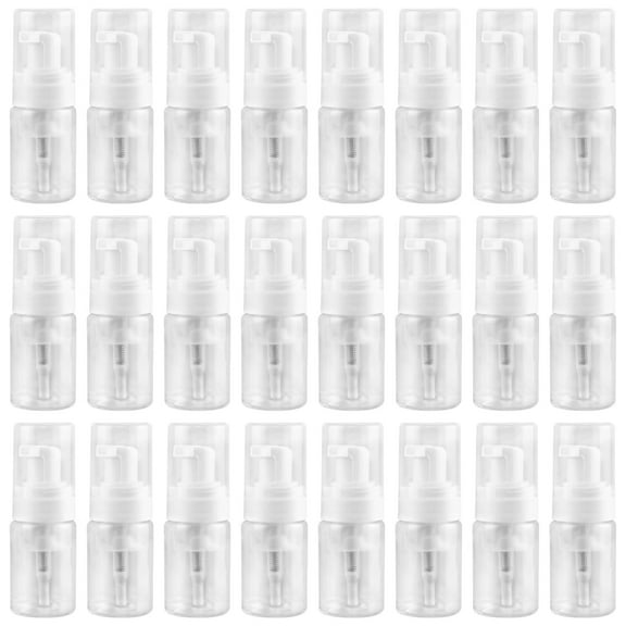 24 PCS Travel Foam Bottles,30 ml Empty Foam Pump Bottles,Leakproof Plastic Container for Travel Size Hand Soap,Shampoo,Lotion,Body Wash