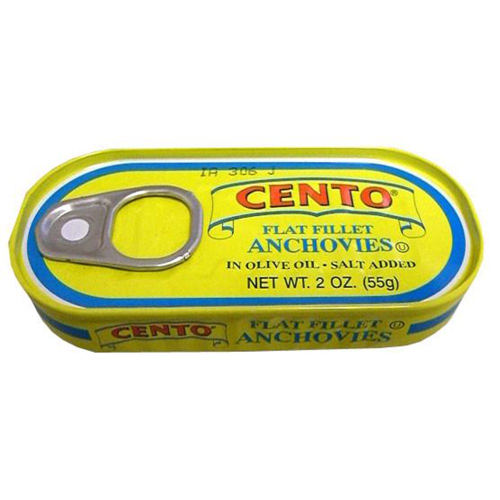 Anchovies in Olive Oil, Flat Fillet (Cento) 2 oz (55g)