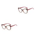 thumbnail image 2 of Sonducket Gafas de ojo de gato, gafas ligeras con estampado de leopardo, gafas antiluz azul, gafas de montura grande, gafas Street Snap, pierna pierna roja 2Conjunto, 2 of 6