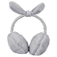 thumbnail image 2 of Spencer Women Winter Earmuffs Fluffy Cute Bow Ear Muffs Girls Ski Plush Ear Covers Outdoor Fleece Lining Ear Warmer, Gray, 2 of 11