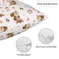 thumbnail image 3 of Yiaed Fall Squirrel Print Pillow Covers Super Soft Decorative Square Throw Pillow Covers Case Cushion Covers for Sofa Couch Bedroom Car Decor（No pillow core）-20"x20", 3 of 7