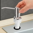 thumbnail image 3 of Soumake Stainless Steel Sink Soap Dispenser With 100Cm Extension Tube Press Kitchen Countertop Built-In Sink Dishwashing Liquid Soap Dispensing Pump Head, 3 of 7