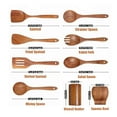 thumbnail image 3 of TEAFIRST 9 Pcs Wooden Utensils for Cooking Wooden Utensils for Kitchen, Heat Resistant, Non-Stick, 3 of 9