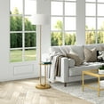 thumbnail image 2 of Henn&Hart 65" Gold Floor Lamp, 2 of 7