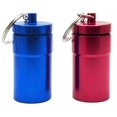 thumbnail image 2 of FAYALA Aluminum Waterproof Pill Case Bottle and Pill Container Pill Box 2 Packs Large Aluminum Waterproof Pill Box for Medicine,Metal Pill Keychain Holder Container for Travel., 2 of 4