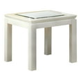 thumbnail image 3 of Dia Glass Top Square End Table, White, 3 of 5