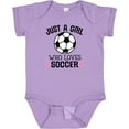 thumbnail image 3 of Inktastic Just a Girl Who Loves Soccer Girls Baby Bodysuit, 3 of 5