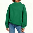thumbnail image 4 of Womens Oversized Sweatshirts Turtleneck Pullover Long Sleeve No Hood Tops Fall Fashion Outfits 2025 Clothes Green S, 4 of 6