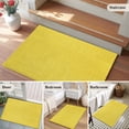 thumbnail image 6 of Yellow Burlap Texture Large Area Rugs for Bedroom Living Room, Soft Non Slip Carpet Bedside Rug, Farmhouse Vintage Yellow Rectangular Floor Cover Kitchen Accent Rug 2'x3' for Dining Room/Office, 6 of 9