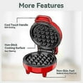 thumbnail image 4 of Mini Waffle Maker Non-Stick Coating, Compact Electric Waffle Iron with Ready Indicator & Safety Features, 4 of 5