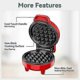 thumbnail image 4 of Mini Waffle Maker,Waffle Iron, Ready Indicator Light, Non Stick Coating, Cool Touch Handle, Compact Size, 4 of 5