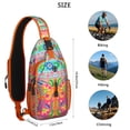 thumbnail image 4 of Boho Chic Crossbody Sling Bag Vintage Artistic Lightweight Backpack for Short Adventures, 4 of 6