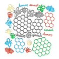 thumbnail image 4 of Troqueles de corte HGSALK panal y abeja, 7 piezas, plantillas de acero, 4 of 7