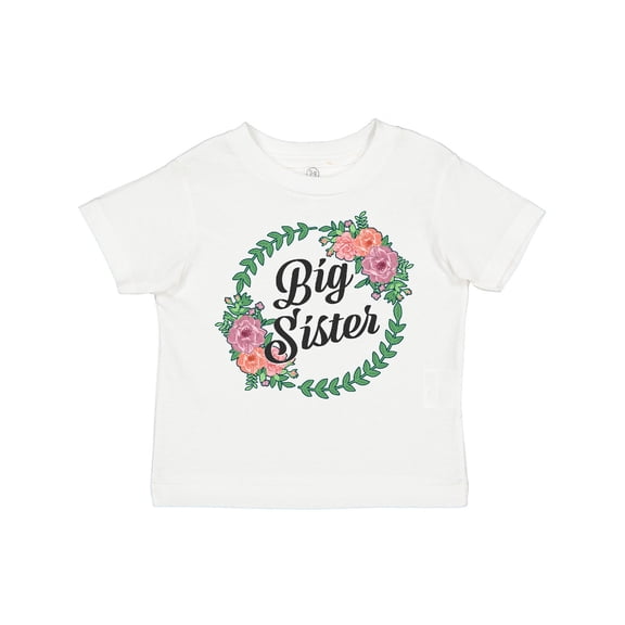 Inktastic Big Sister with Flower Circle Girls Toddler T-Shirt