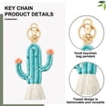 thumbnail image 3 of Mujeres Niñas Tejiendo Cactus Borla Llavero Bolsa Llavero Titular Monedero Monedero Colgante Decoraciones, 3 of 5