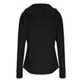 thumbnail image 6 of Women's Hooded Lightweight Full-Zip Sun Jacket - UPF 50+ Long Sleeve Athletic Hoodie, Outdoor Running & Hiking Windbreaker Black XXL, 6 of 6