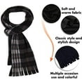 thumbnail image 6 of 100 Pack of Bulk Wholesale Mens Womens and Teens Lightweight Fleece Pashmina Scarves for Fall, Winter, Snow, Homeless and Charity Donation in Black, Brown, Red & Green and Blue Plaid, 6 of 7