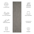 thumbnail image 6 of SAFAVIEH Courtyard Blair Geometric Indoor/Outdoor Runner, 2'3" x 18', Black/Light Grey, 6 of 10