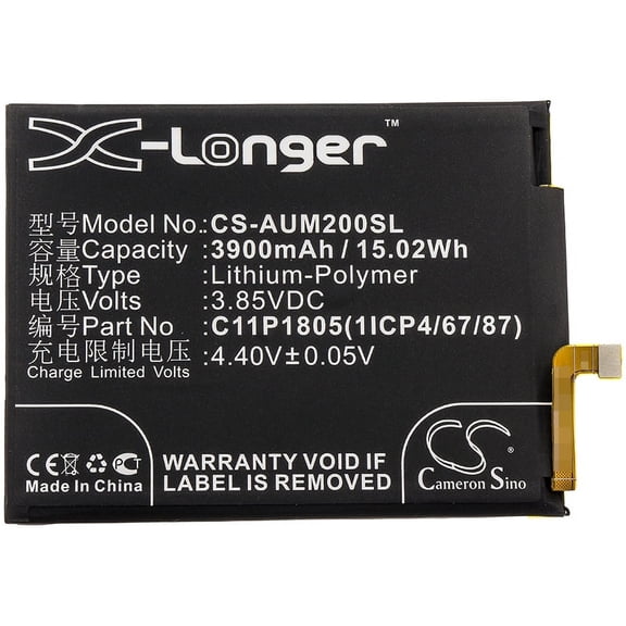 3900mAh C11P1805(1ICP4/67/87) Battery for Asus ZB633KL ZenFone Max M2 Dual SIM ZenFone Max M2