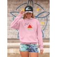 thumbnail image 2 of Buon Ferragosto Juicy Watermelon Hoodie Women -Image by Shutterstock, Female Medium, 2 of 4