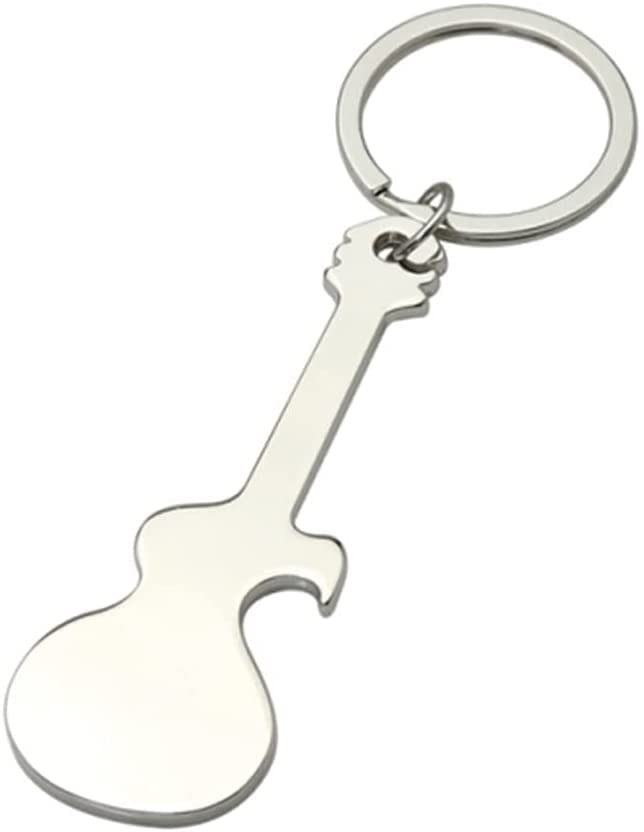 Gift Beer Guitar Chain Keychain Keyring Opener Bottle 