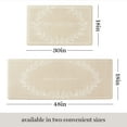 thumbnail image 3 of MARTHA STEWART Bloomfield Home Sweet Home Leaf Frame Kitchen Mat, Comfort Standing Mat, Non-Slip Backing, Water & Stain Resistant, Beige, 18"x48", 3 of 6