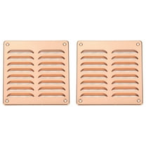 Uxcell Aluminum Vent Cover, Screen Air Grille Ventilation Cover HVAC Louvered Grill for Home Kitchen Fireplace Brown