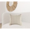 thumbnail image 5 of 20" X 20" Ivory And White 100% Cotton Zippered Pillow, 5 of 9