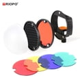 thumbnail image 3 of FlyFlise TRIOPO Speedlite Kit d'Accessoires de Modification de Lumière Flash avec Adaptateur Universel Magnétique + Diffuseur, 3 of 8