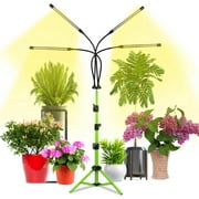 YEOLEH Grow Light for Indoor Plant with Stand, Full Spectrum Grow Light with 80 LED 3500K Timer,Tripod Stand Adjustable 15-47In