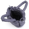 thumbnail image 3 of Bolsa acolchado de algodón a cuadros, de hombro para mujer de otoño e invierno, cálido para el trabajo (gris) Ehuebsd Para Estrenar, 3 of 9