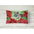 thumbnail image 2 of Carolines Treasures CK1317PW1216 American Akita Poinsettas Canvas Fabric Decorative Pillow  12H x16W multicolor, 2 of 3