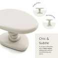 thumbnail image 5 of Kavren Modern Oval Glossy 3-Piece Coffee Table Set, Ivory, 5 of 15